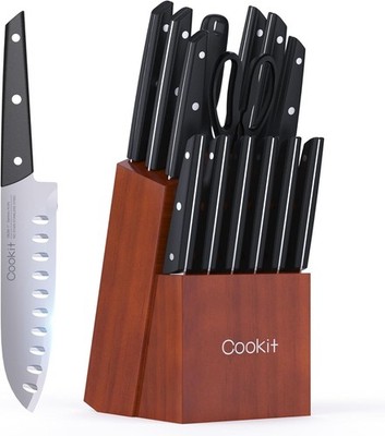 HENCKELS Statement Premium Quality 15-Piece Set with Block Natural Razor-Sharp