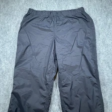 Columbia Omni-Tech Pants Mens XL Black Waterproof Elastic Waist Outdoor Hiking