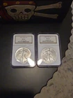 1987 AND 1998 American Silver Eagle S$1 Coin MS 69 NGC Classic Label