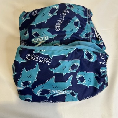 SPEEDO Begin to Swim Blue Shark Arm Bands Kids 2 to 12 Max Weight 110 lbs. 