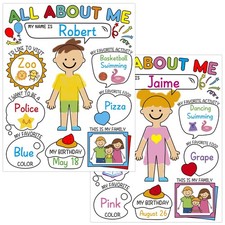 24 Pack All About Me Posters For Elementary - Star of the Week Poster for Stu...
