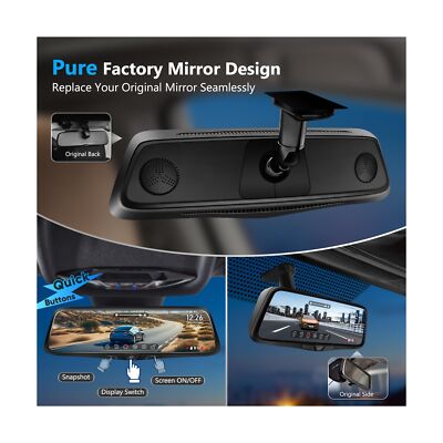 PORMIDO OEM 2K Rear View Mirror Camera,10