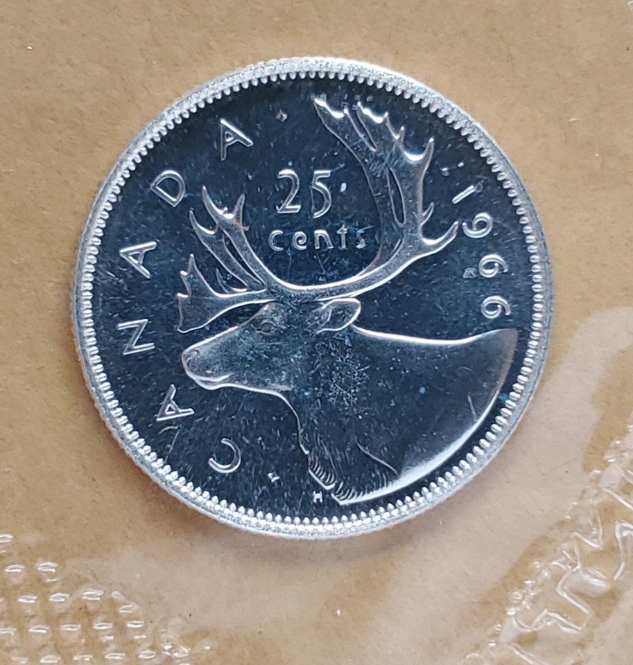 1966 CANADA SILVER PROOFLIKE (PL) UNC SET IN ORIGINAL ENVELOPE eBay