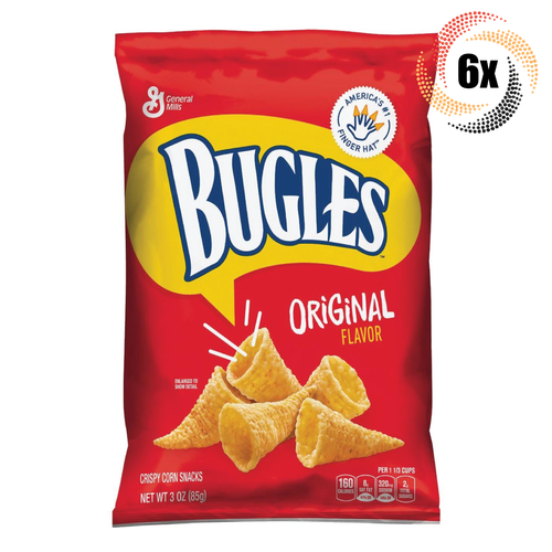 6x Bags Bugles Original Flavor Crispy Naturally Flavored Corn Chips Snacks 3oz 16000368309 eBay