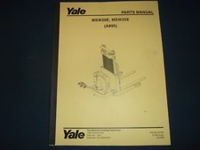 YALE MSW20E MSW25E A895 CARRELLO ELEVATORE RICAMBI MANUALE LIBRO CATALOGO
