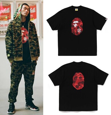 XL ] A BATHING APE Men's BAPE X CLOT CAMO BIG APE HEAD RELAXED FIT