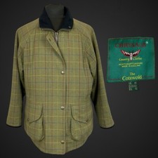 Women’s Chrysalis Tweed Jacket Coat 14 Cotswolds Green Check Field Shooting
