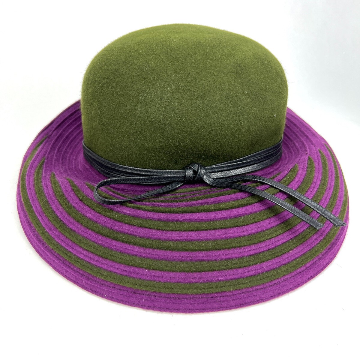 VINTAGE MARZI FIRENZE RABBIT HAIR HAT BEI AND PLUM HANDMADE NEIMAN MARCUS. Marzi Firenze Hat - Etsy main image 3