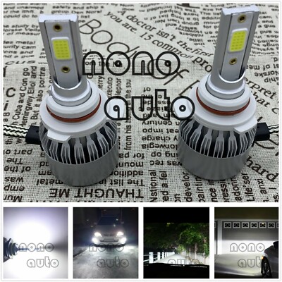 2x 9012 HIR2 LED Headlights Bulbs 55W 8000LM Kit High Low Beam 6000k Super White