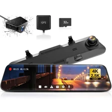 WOLFBOX G900 Front and Rear Mirror Camera Dash Cam  With Super Night Vision