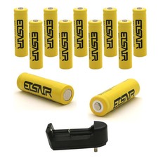 10pcs 2800mAh 14500 Battery Rechargeable Li-ion 3.7V Batteries Smart Charger