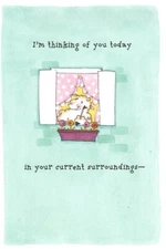 Thinking Of You Jesus Hands White Lamb Ewe Sheep Dayspring Greeting Card