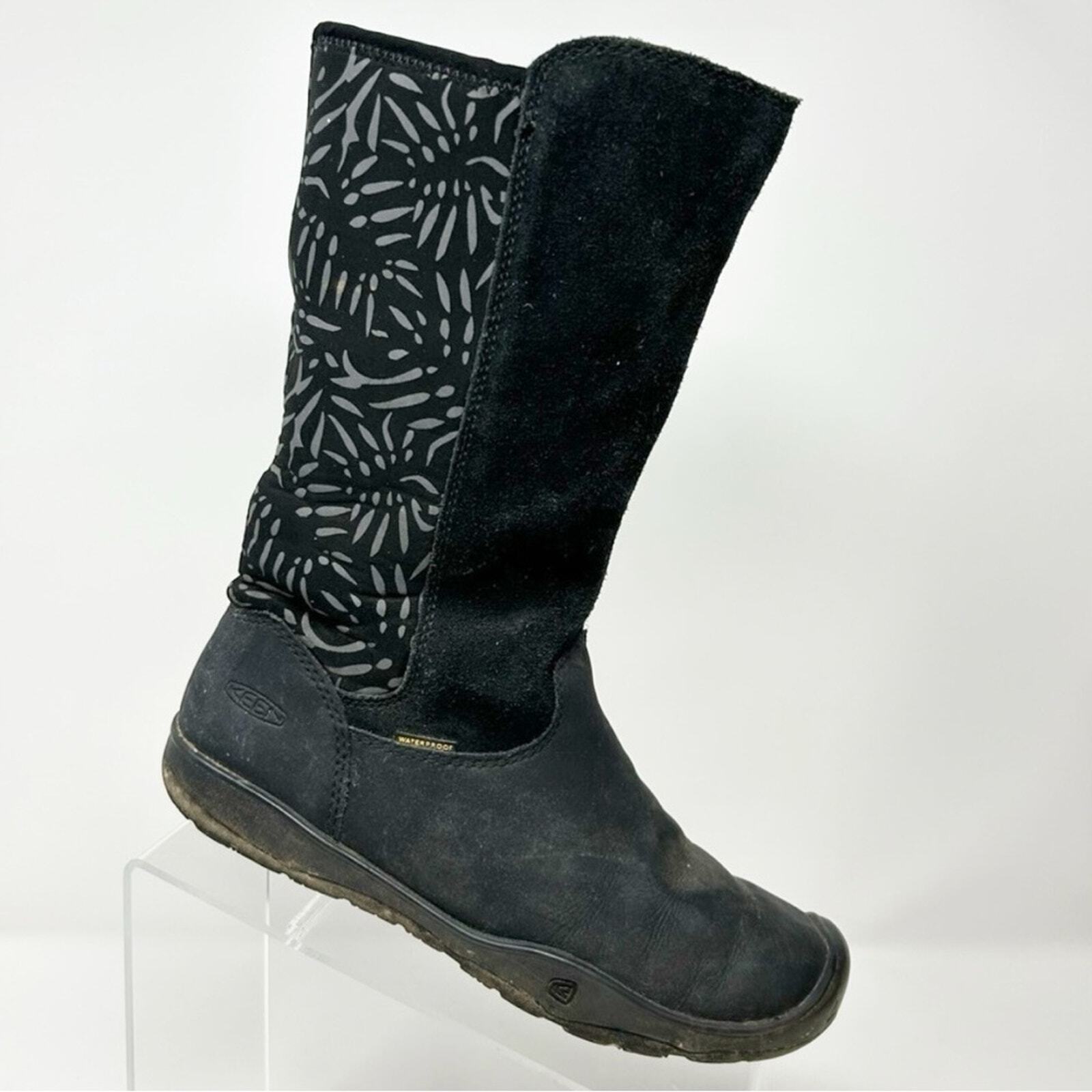 Stivali invernali alti neri impermeabili Keen Moxie Big Kids taglia 5 (taglia EU 37)