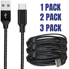 Braided Type USB-C Cable 10FT Fast Charger Charging Data Cord For LG HTC Samsung