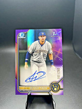 2022 Bowman Chrome Antonio Pinero Purple Refractor Auto /250 - Brewers
