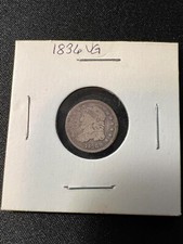 1836 USA LIBERTY CAPPED HALF DIME - 5 CENTS VG