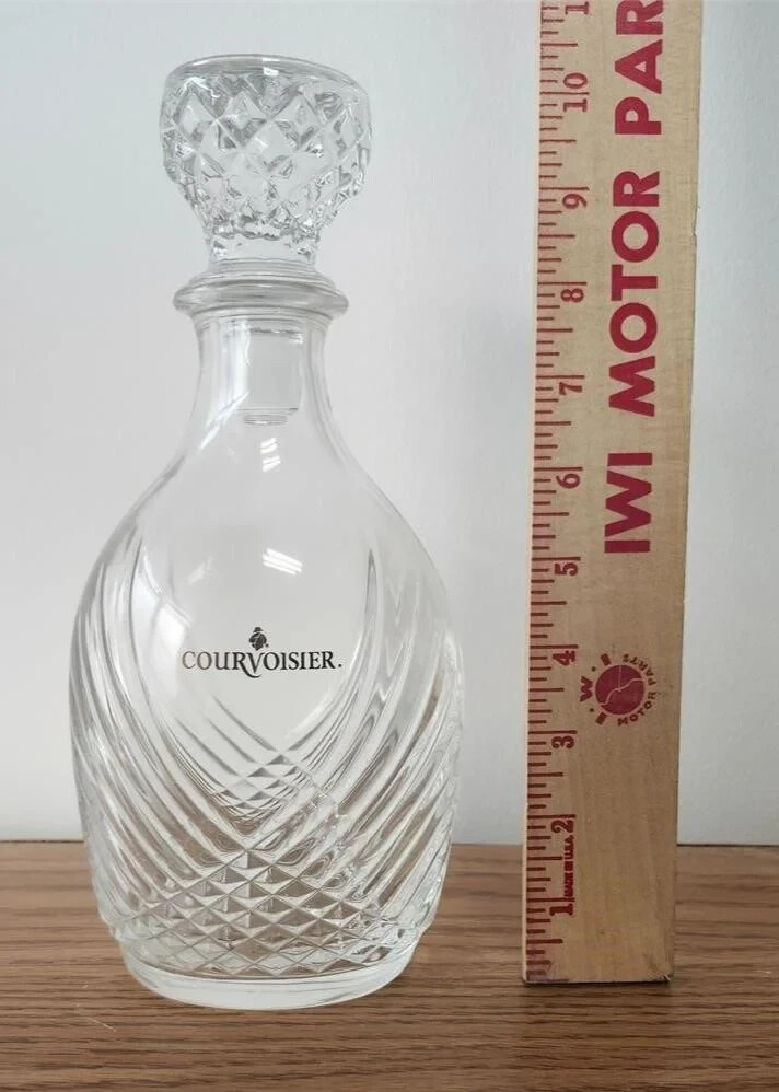 Vintage d'Arques franch Courvoisier cognac Crystal Decanter Bottle With Stopper