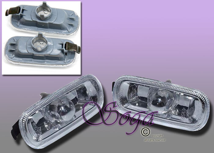 FOR AUDI A3 A4 A6 CLEAR CRYSTAL LENS FRONT SIDE MARKER LIGHT 8E0949127 US SELLER