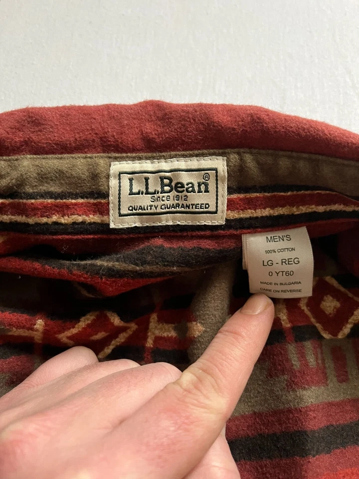 Vintage 90s L.L Bean Outdoor Woolly Stylish Navajo Native Shirt Button Up sz L - Image 3 of 4