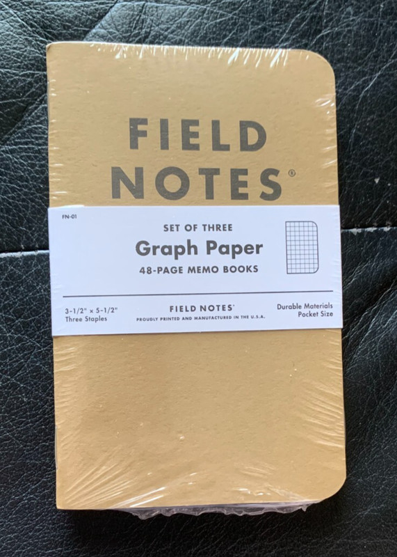 Field Notes Graph Paper Memo Books Set of 3 x 48 pages - New