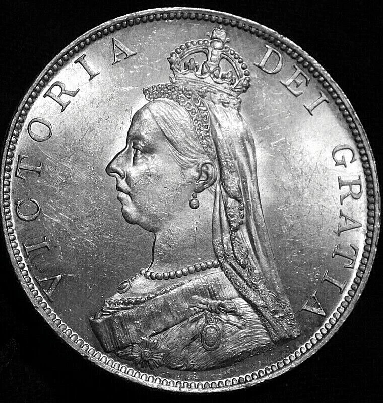 Великобритания 1887 двойной флорин римский 1. Превосходное состояние товара 61-759 - Изображение 3 из 4