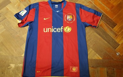 Maglia shirt Barcellona Liga Ronaldinho Camp nou 50 anos 2007 | eBay