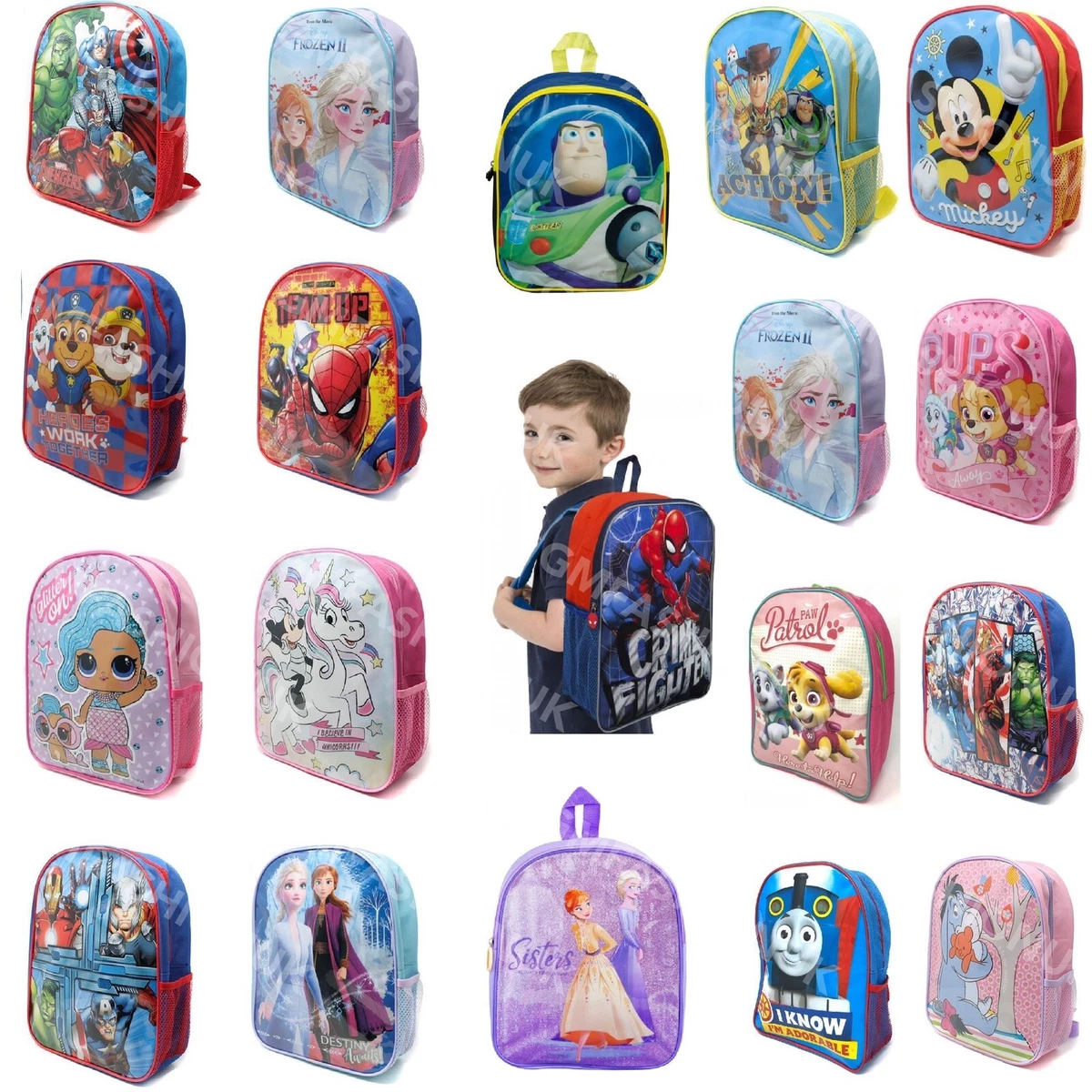 Disney Cartoon Spiderman Backpack Back to School Bag Students