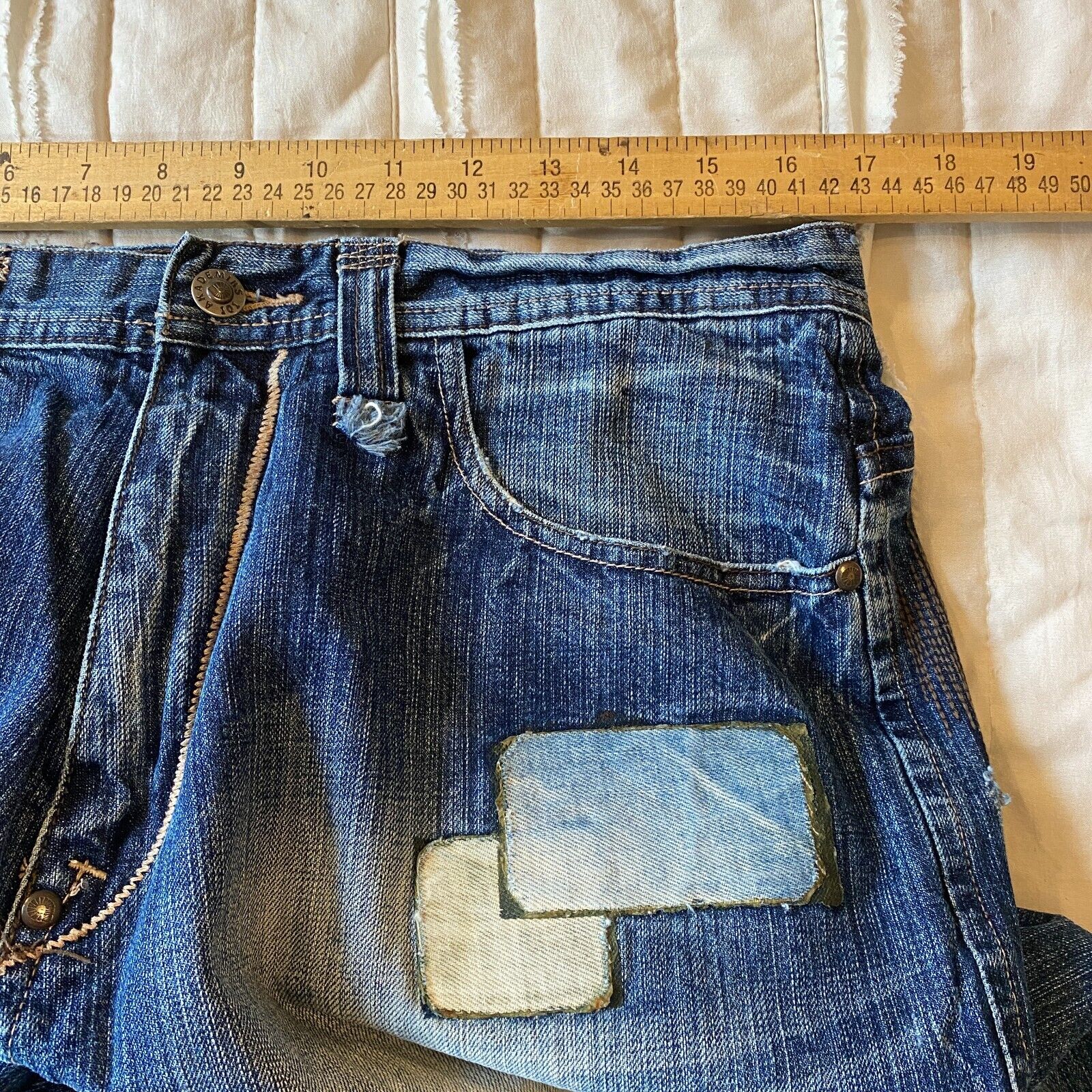 VTG Akademiks Jeans Mens 34 Medium Wash Baggy Hip… - image 3