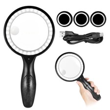 LED Lupe Leselupe mit Licht Beleuchtung 60 Fa...