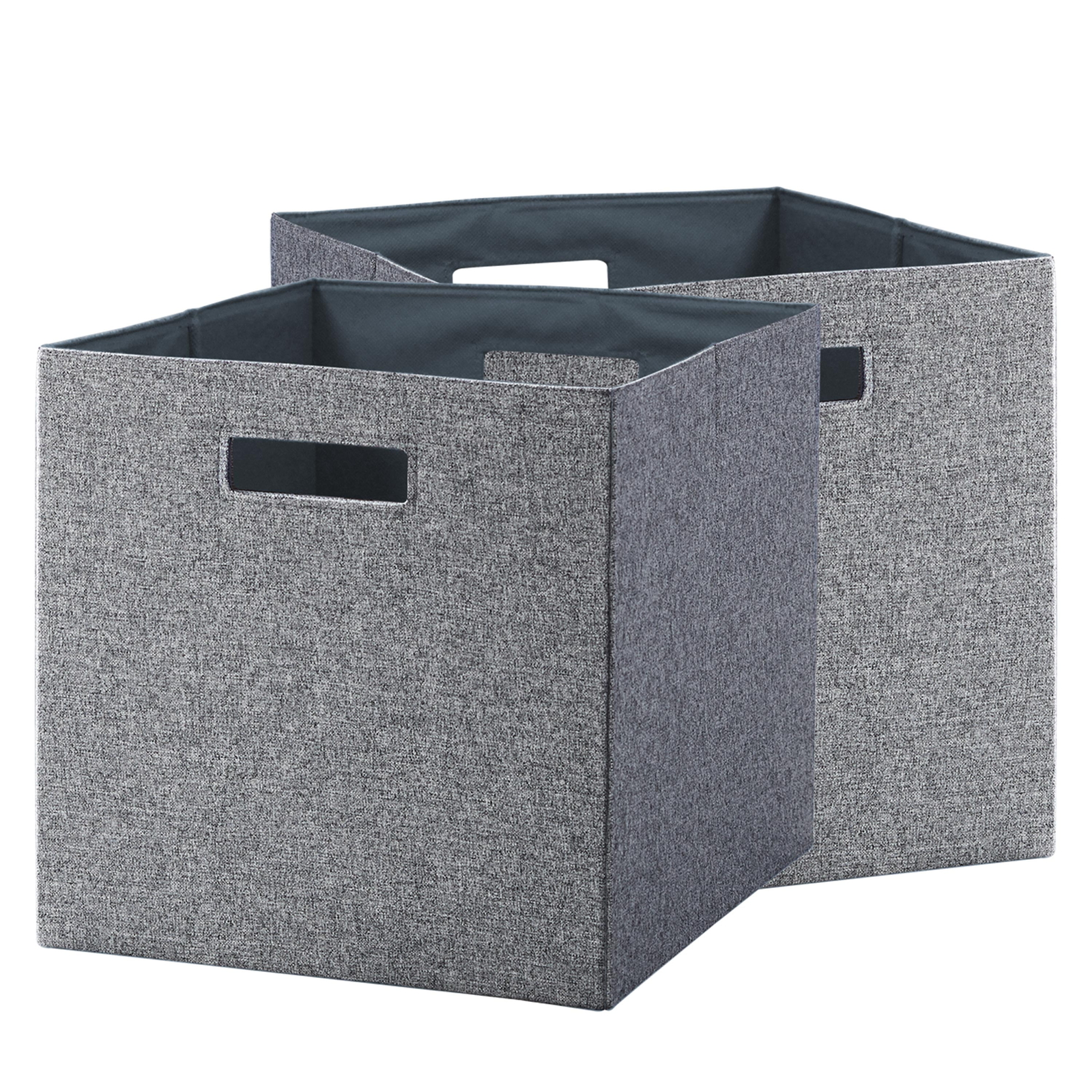 Better Homes & Gardens 12.75 Inch Gray Fabric Storage Cubes 2-Pack