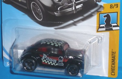 Hot Wheels 50th Anniversary Checkmate Volkswagen Beetle Pawn - 2018 Black Edition 262/365