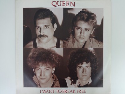 Queen I Want To Break Free 12'' Vinyl Record 1984 EMI Machines Back To Humans