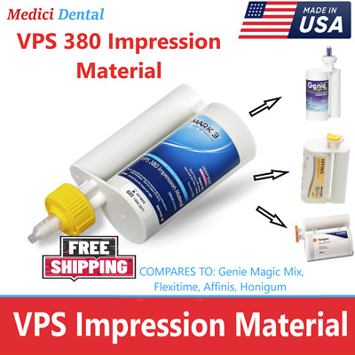 Dental 380ml VPS Impression Material Monophase Heavy Body Fast Set Mint PVS USA
