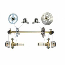 Complete Go Kart Live Rear Axle Kit Wheel Hub For Go kart Boat Cart Trike Quad