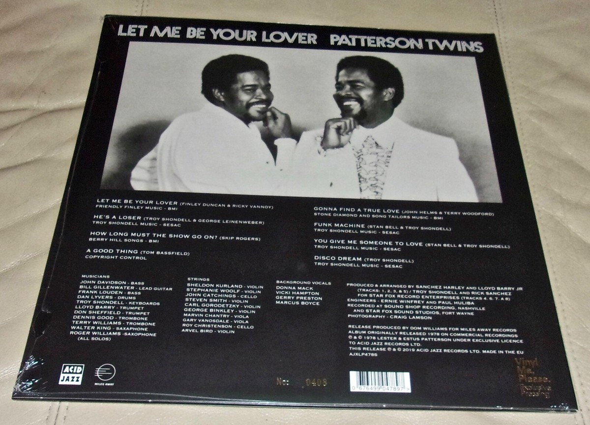 PATTERSON TWINS: Let Me Be Your Lover (Blue White Galaxy Vinyl LP