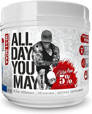 5% Nutrition ALL DAY YOU MAY 30 Servings - Blue Raspberry | Intra Workout | 