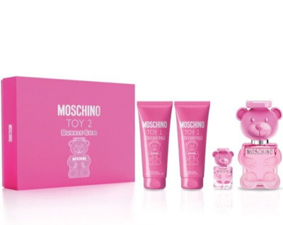Moschino Toy Boy 2  Bubble Gum 3.4oz EDT + MINI + 3.4oz Lotion + 3.4oz Bath Gel