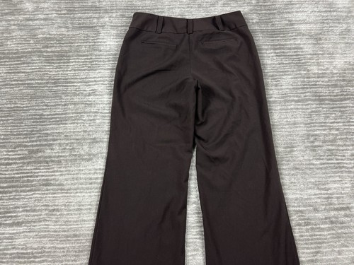 Apt 9 Pants Womens 6 Brown Wide Leg Dress Polyester Blend Career - Picture 8 of 11