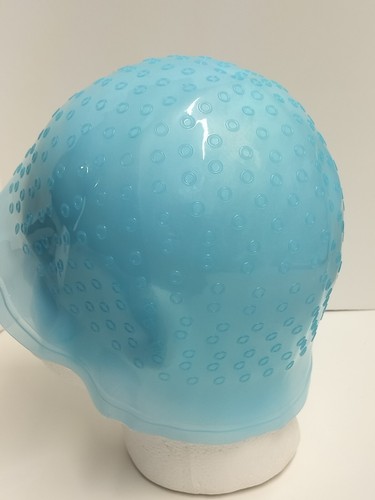 Silicone Hair Styling Coloring Cap + Hook Needle Color Dye Highlighting Dyeing. - Picture 3 of 8