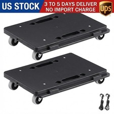 2 Pack Furniture Mover Dolly Cart 500 lbs Pallet Trolley 4 Wheels Heavy Duty Ind