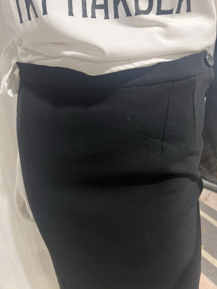 Dolce & Gabbana Sexy Vintage Negro Elastizado Lana Lápiz Falda Y2k Talla 4 Foto 4 de 4