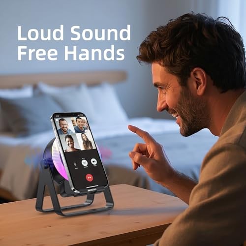Haut-parleur à Induction Bluetooth 5.3 4 En 1 – Support Téléphone, Lumière RGB, Base Antidérapante – Pour Musique, Appels, Ambiance - 10