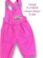 Vintage Playskool Romper Overalls Size 12m Retro