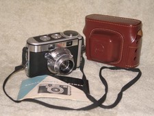Serviced. Near Mint. Kodak Signet 40 Rangefinder Camera w/ case Extras. 0161
