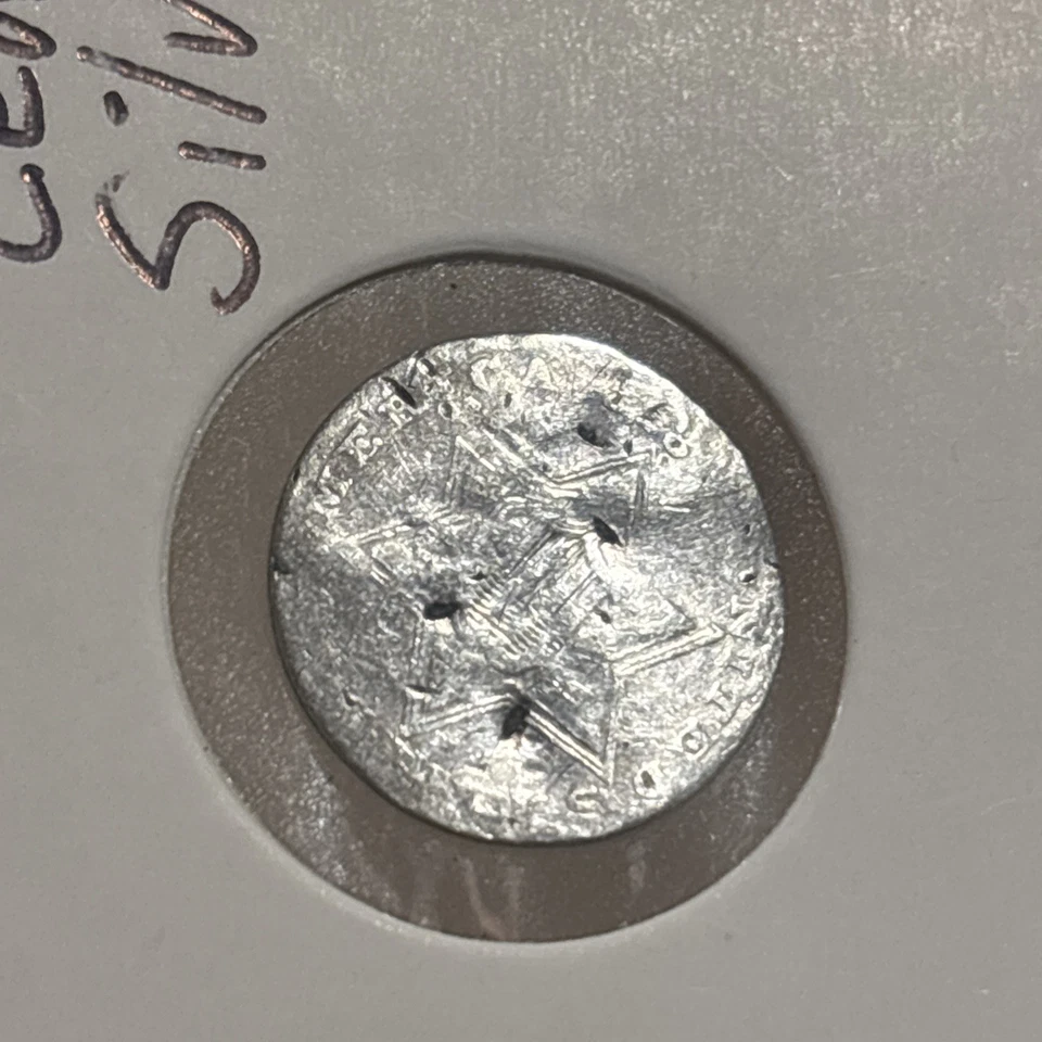 1858 US Three Cent Silver Coin - Image 4 of 4