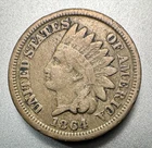 1864  COPPER NICKEL INDIAN CENT   VG  BETTER DATE  #1593