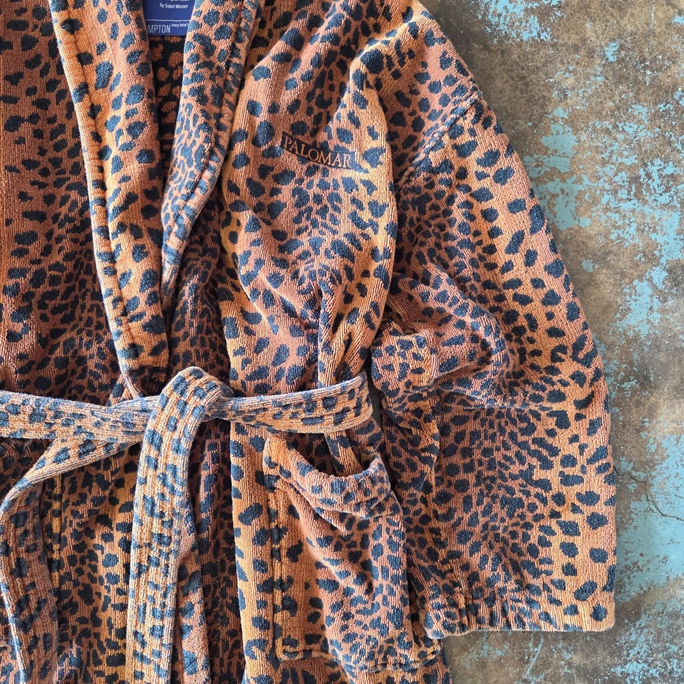 Bata Palomar Kimpton Hotels Estampado Leopardo Talla L Sobel Westex 100% Algodón Lujo Foto 3 de 4