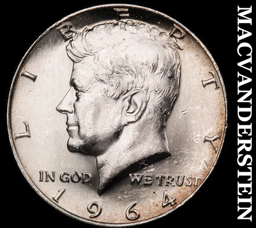 1964 Kennedy Half Dollar- Choice Gem Brilliant Uncirculated No Reserve #J4771