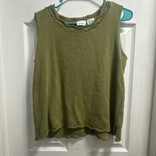 Women  s Bobbie Brooks Extra Large Sweater Vest Green
