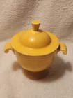 Vintage 1930s Fiesta Original Yellow Sugar Bowl, Homer Laughlin, Fiestaware